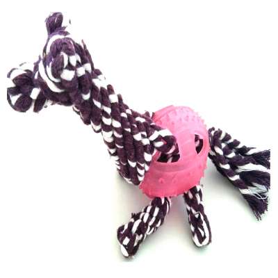 Wholesale Plush Pet Toy cotton rope TPR horse Dog Toy Pet Products Soft durable Chewing Dog Funny toy PTT21065